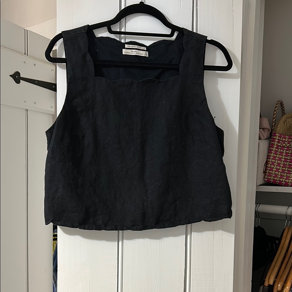 Abercrombie Linen Scallop Top M